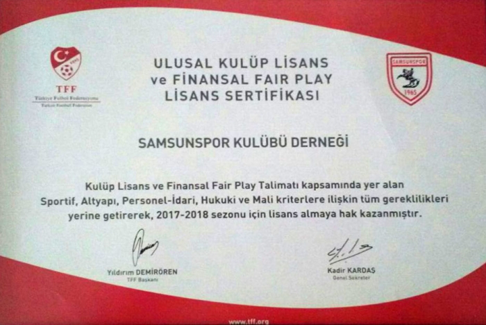 SAMSUNSPOR'A 2 MÜJDELİ HABER