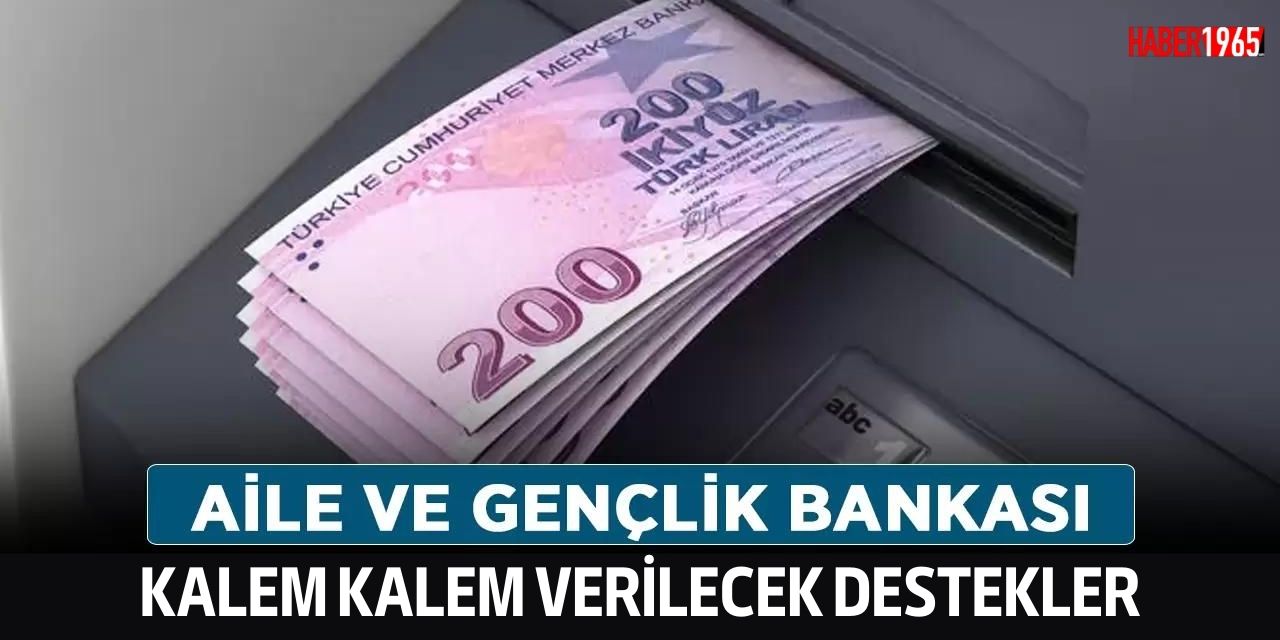 Aile ve Gençlik Bankası 7'den 70'e herkese faizsiz maddi destek sağlayacak! Kalem kalem destekler açıklandı