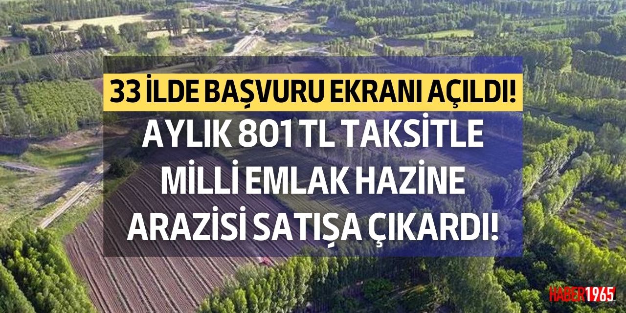 33 ilde başvuru ekranı açıldı! Milli Emlak 801 TL taksitle hazine arazilerini satışa çıkardı