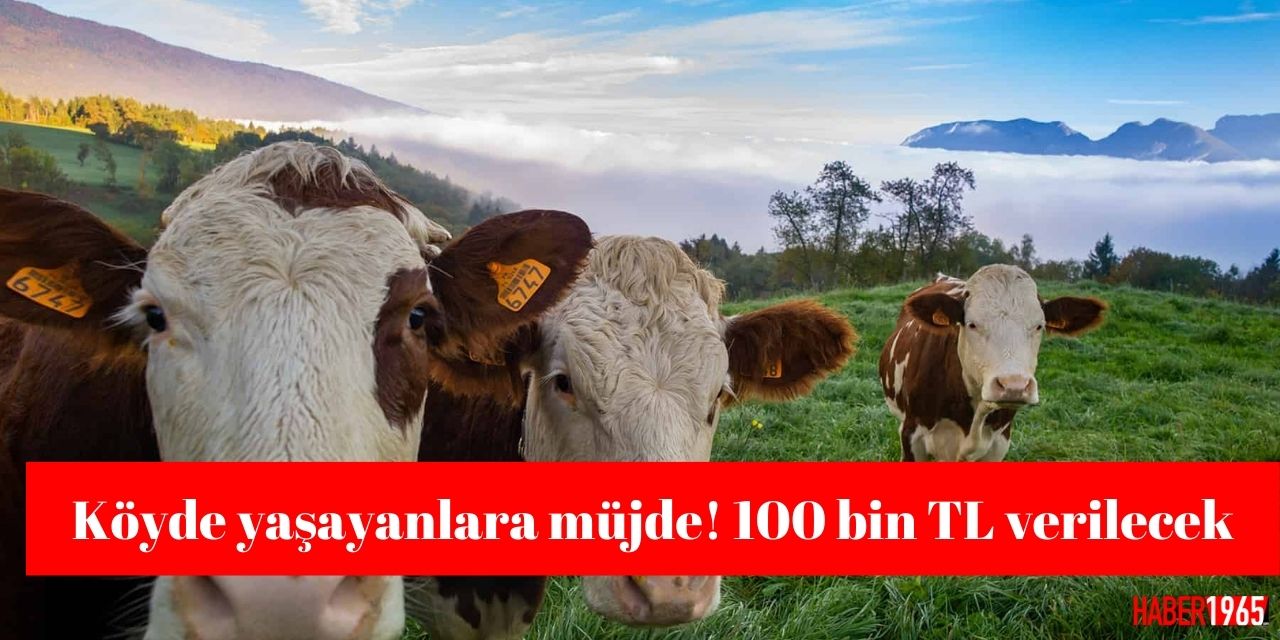 Köyde yaşayanlara müjde! 100 bin TL verilecek