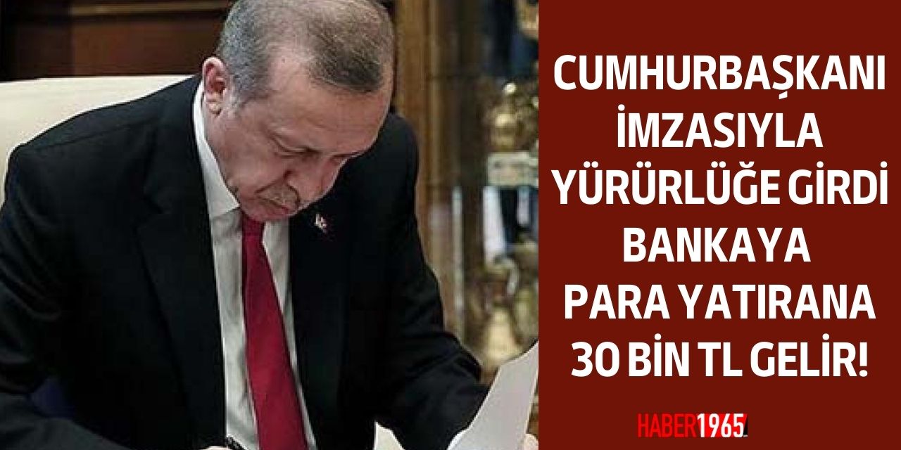 Cumhurbaşkanı imzasıyla yürürlüğe girdi! 32 günlük banka getirisi 30 bin lira oldu işte hesaplama tablosu