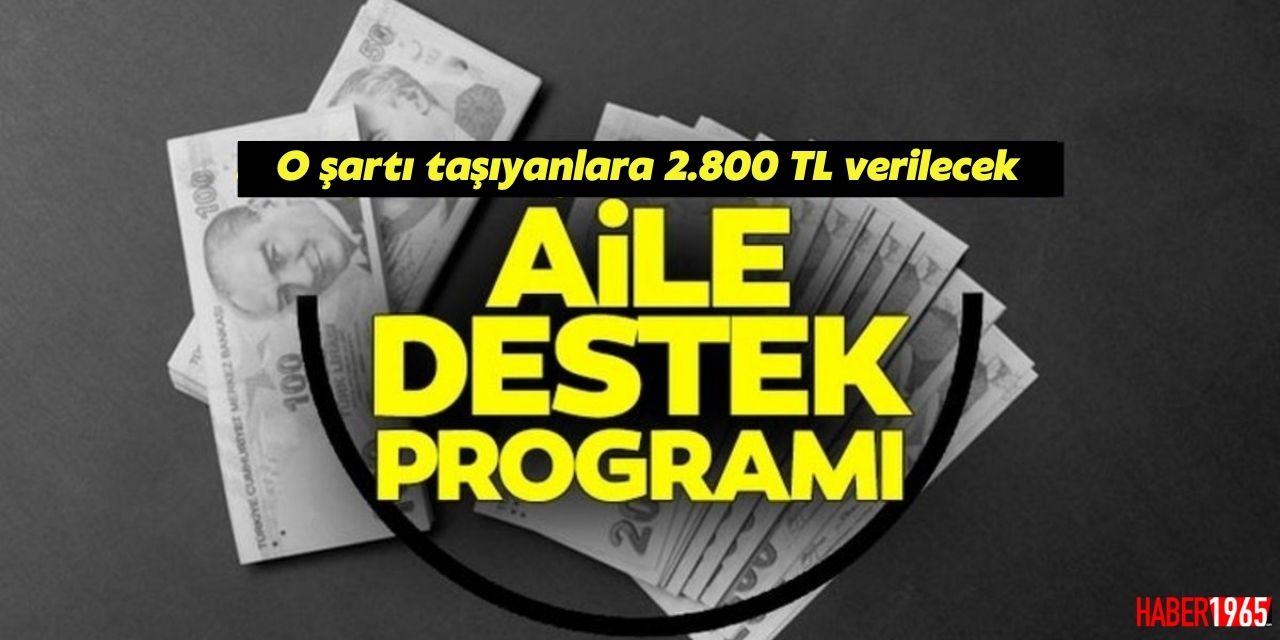 Aile Bakanlığı son dakika açıkladı! O şartı taşıyanlara başvuru yapması durumunda şipşak 2800 TL ödeme yapacak