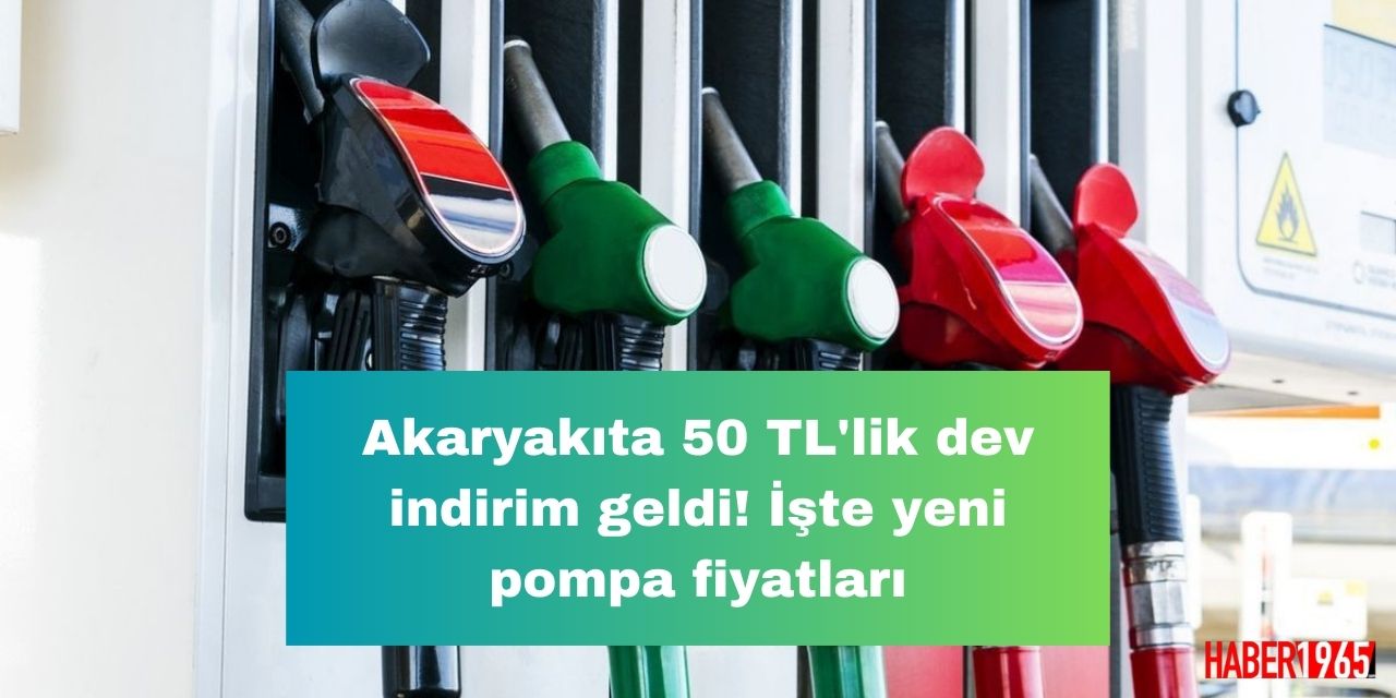 İndirim az önce açıklandı! Gece yarısı 00.01'den sonra 50 TL'lik akaryakıt indirimi