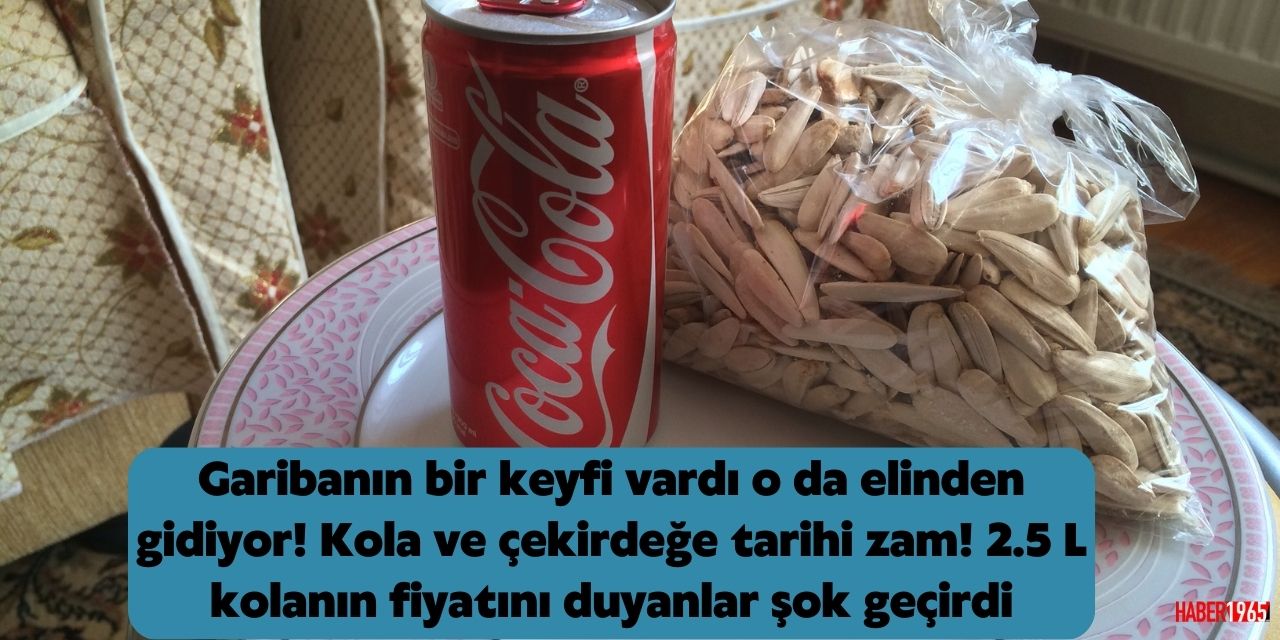 Garibanın bir keyfi vardı o da elinden gidiyor! Kola ve çekirdeğe tarihi zam! 2.5 L kolanın fiyatını duyanlar şok geçirdi