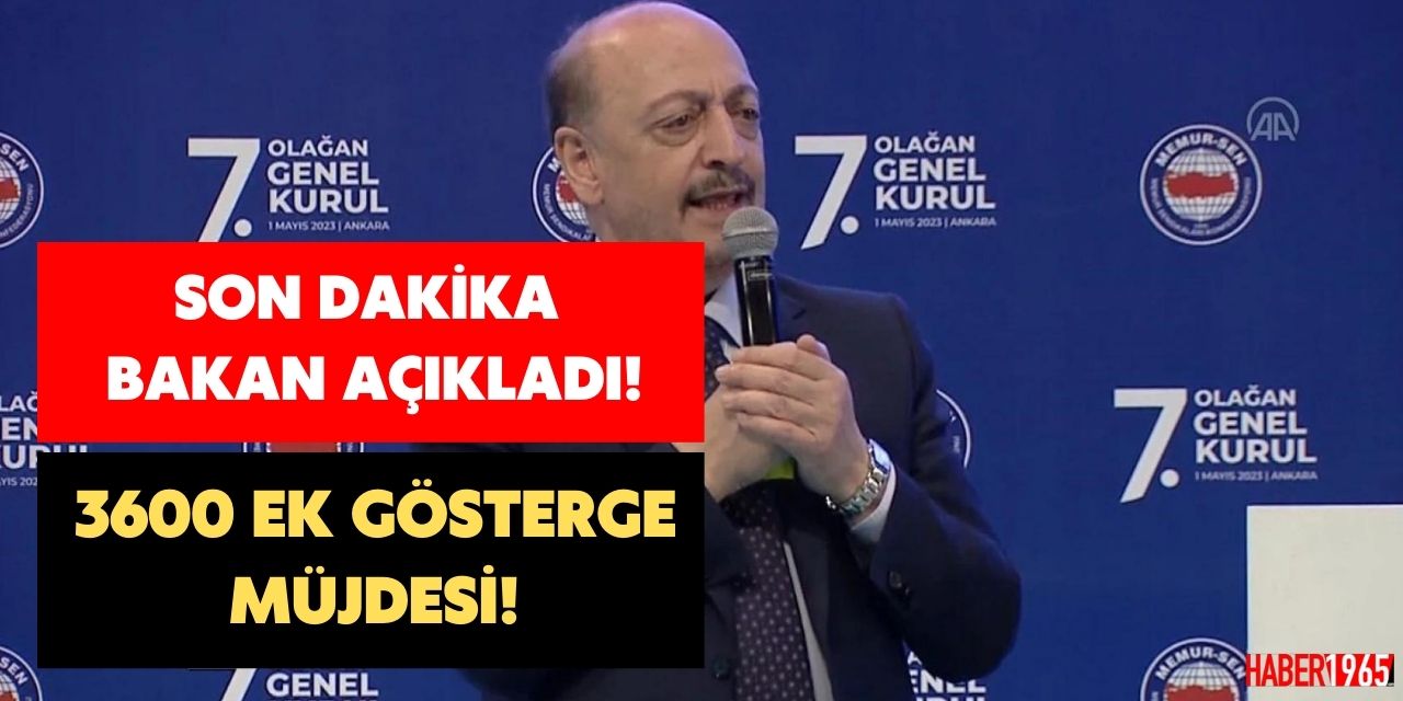 3600 ek gösterge ile ilgili az önce resmi açıklama geldi!