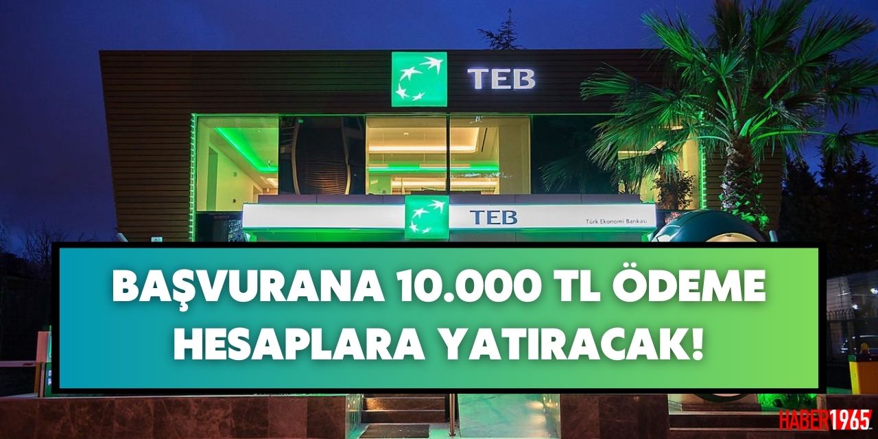 TEB az önce açıkladı! Başvuru yapacak kişilere tarihin en düşük faizli ihtiyaç kredisini verecek