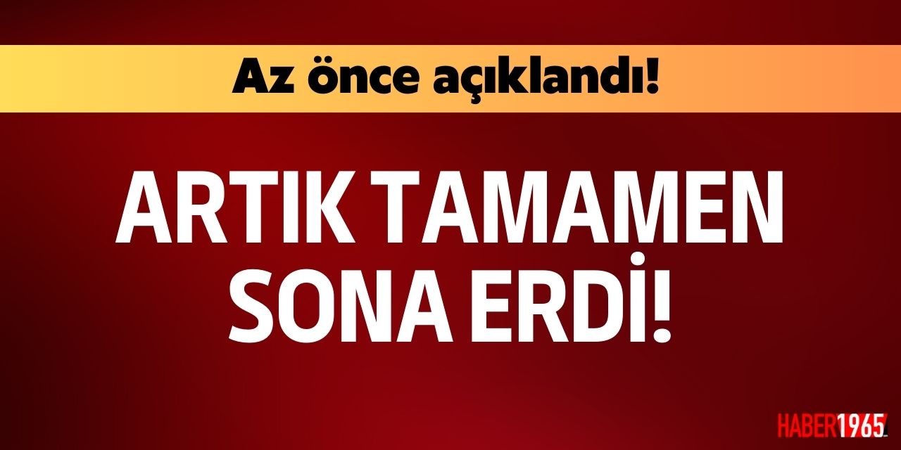 DSÖ son dakika açıkladı! Tamamen sona erdi