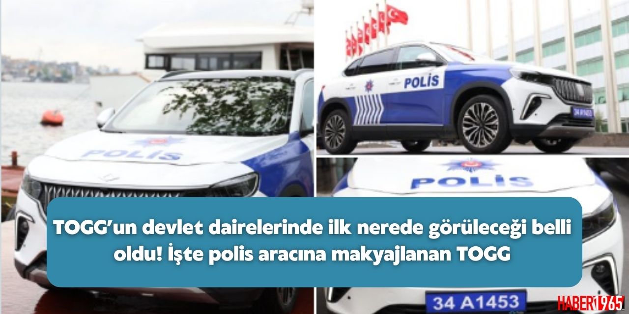 TOGG’un devlet dairelerinde ilk nerede görüleceği belli oldu! İşte polis aracına makyajlanan TOGG