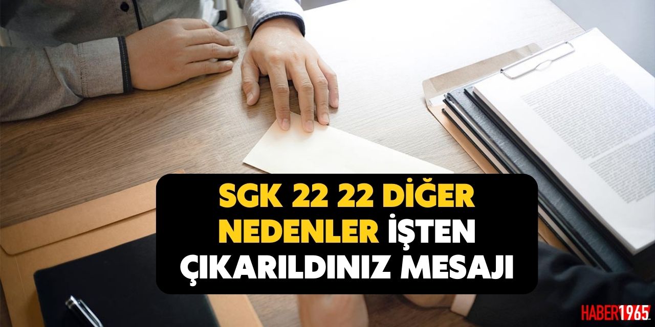 SGK 22 22 diğer nedenler işten çıkarıldınız mesajı nedir?