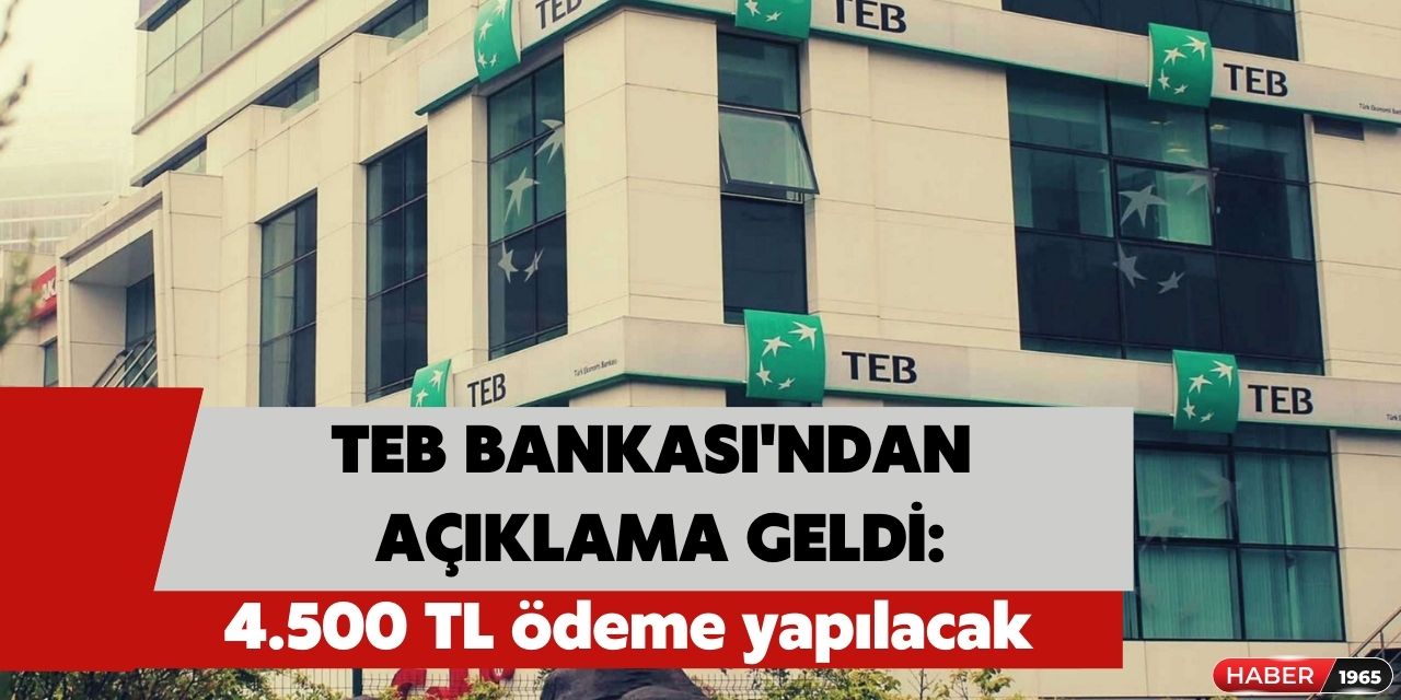 Kredi kartı sahipleri dikkat! TEB açıklama yaptı bunu yapana 4500 TL para verilecek