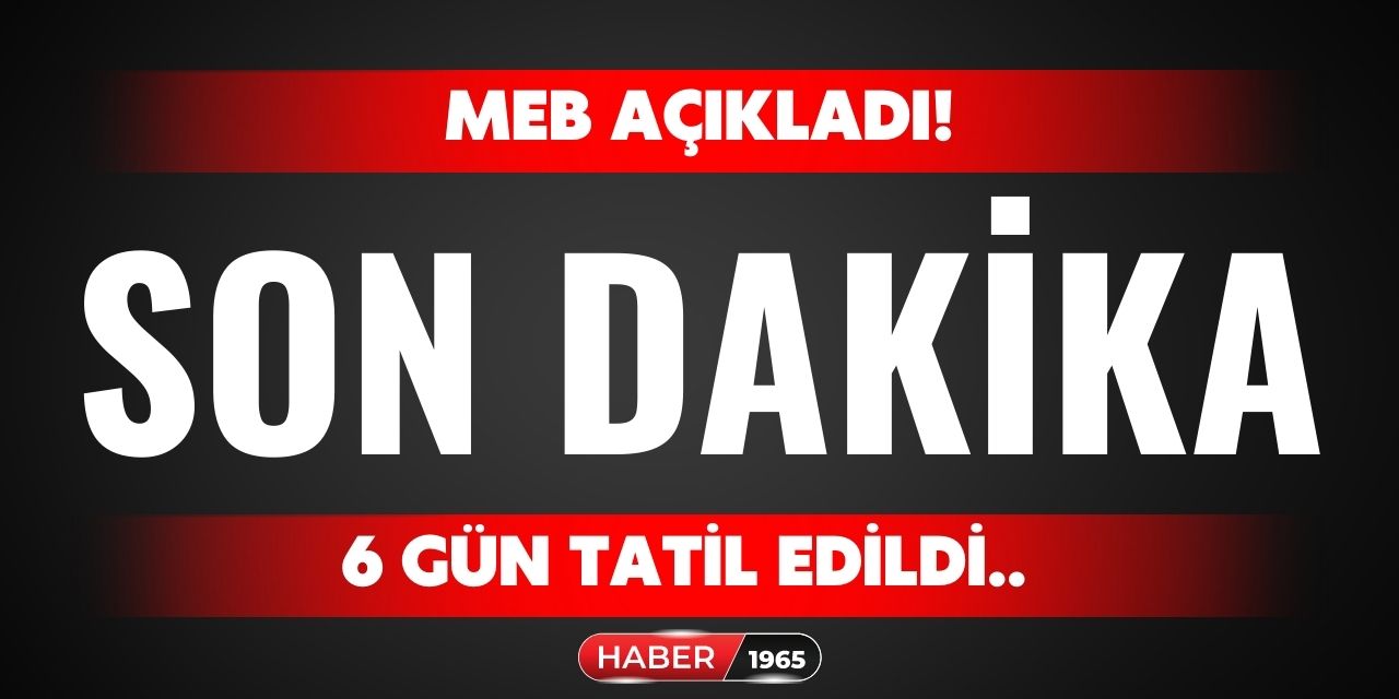 MEB'den öğrenciler için tatil haberi resmen geldi! Tam tamına 6 gün öğretime ara verilecek