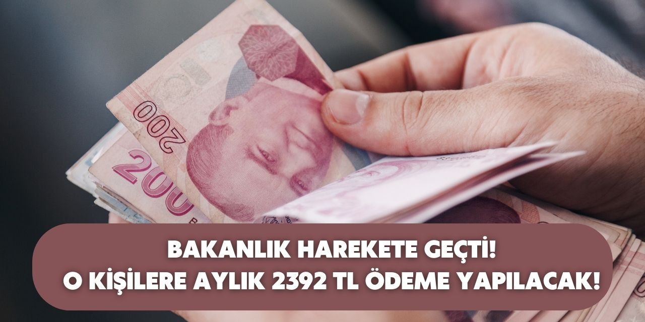 Bakanlıktan o kişiler için düzenli nakit desteği verilecek! 2392 TL banka hesaplarına yatırılıyor ödemeler başladı