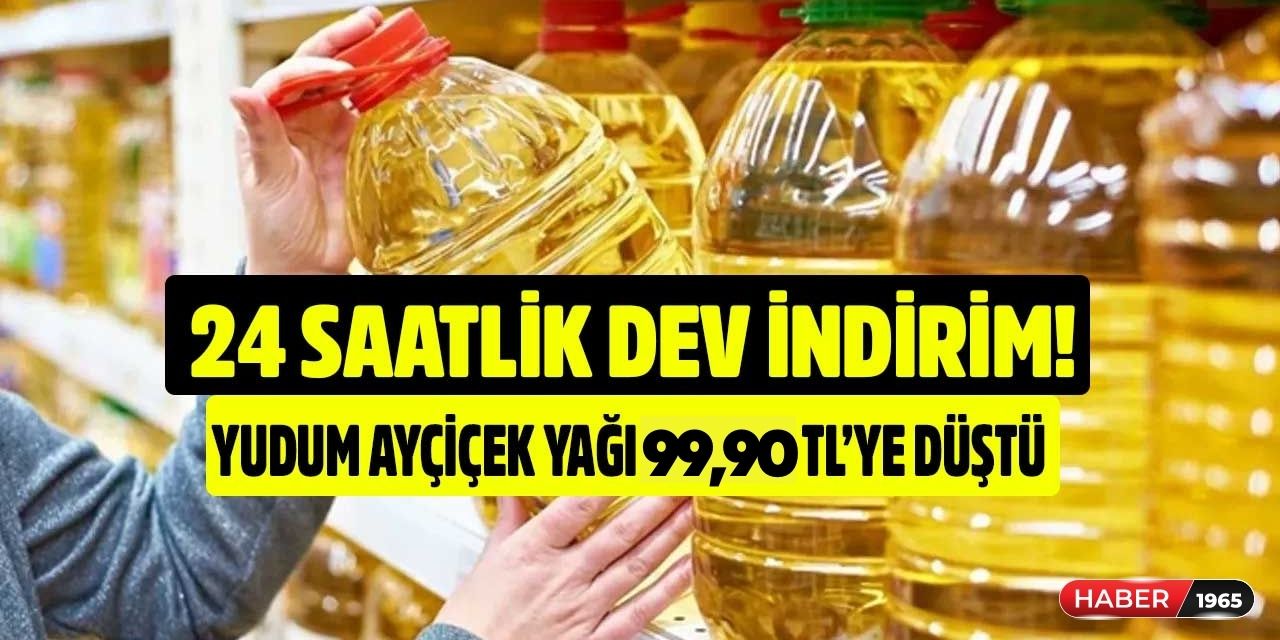 5 litre Yudum ayçiçek yağında damping! Yetişen sepetleri dolduracak o tarihe kadar indirimli satılacak