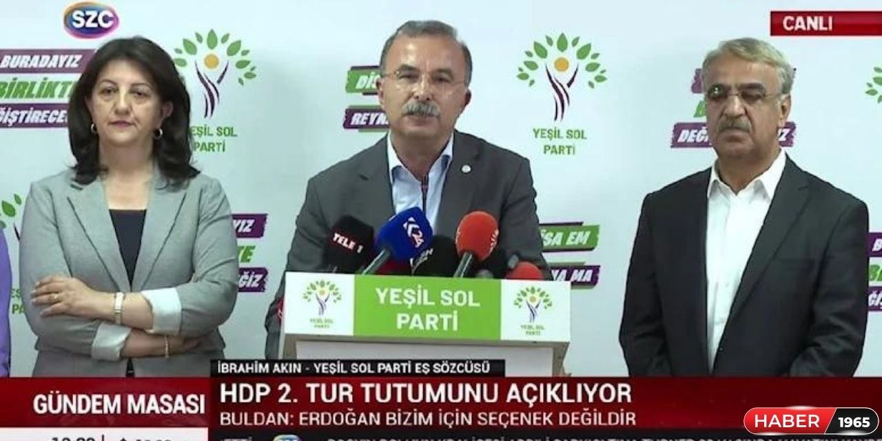 Hdp Ve Yeşil Sol Parti ikinci tur kararını açıkladı!