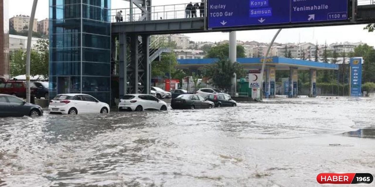 Doğal afet düzeyinde yağış için uyarı yapıldı! Başkent sular altında