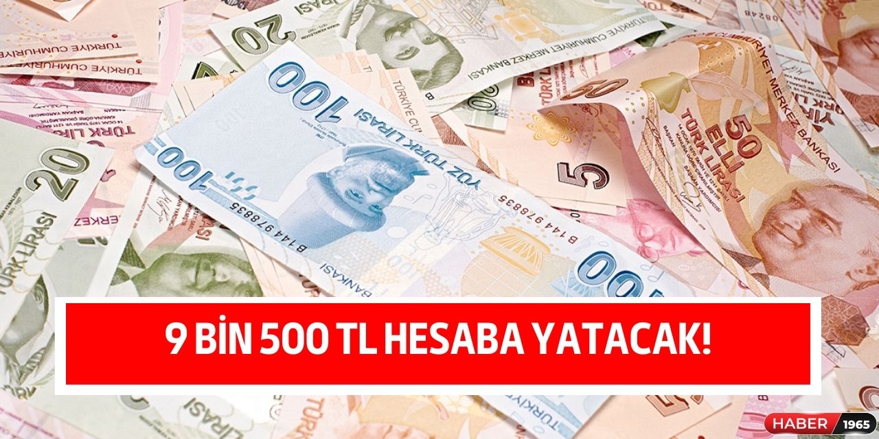 Hesabınıza 9 bin 500 TL yatırılacak! Milyonların hesabı o gün coşacak sizde kontrol etmeyi unutmayın