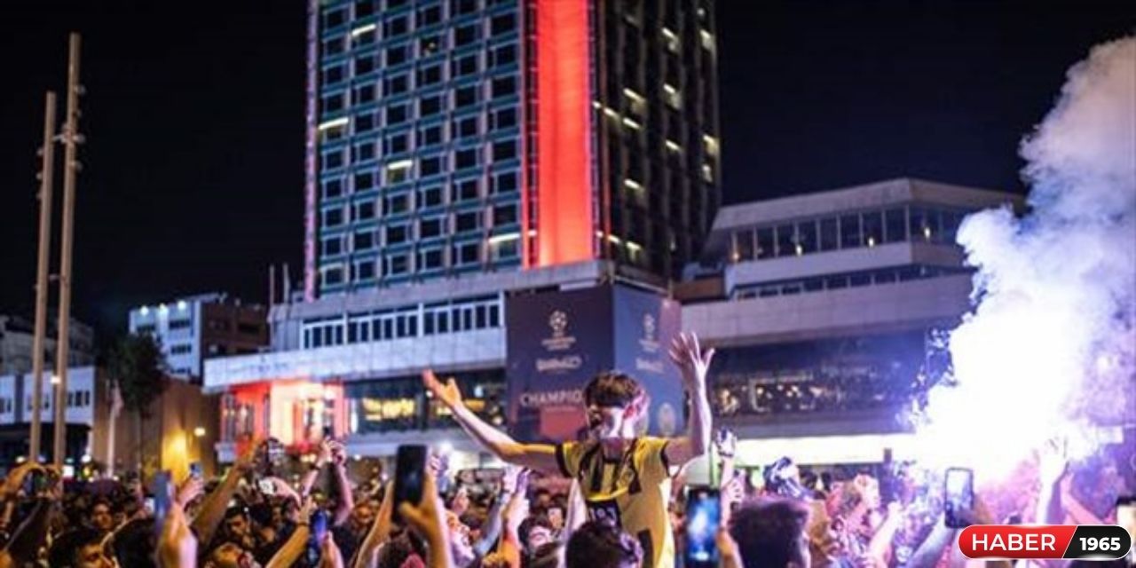 City'nin şampiyonluğu sonrası taraftarlar kutlamaları Taksim'de yaptı