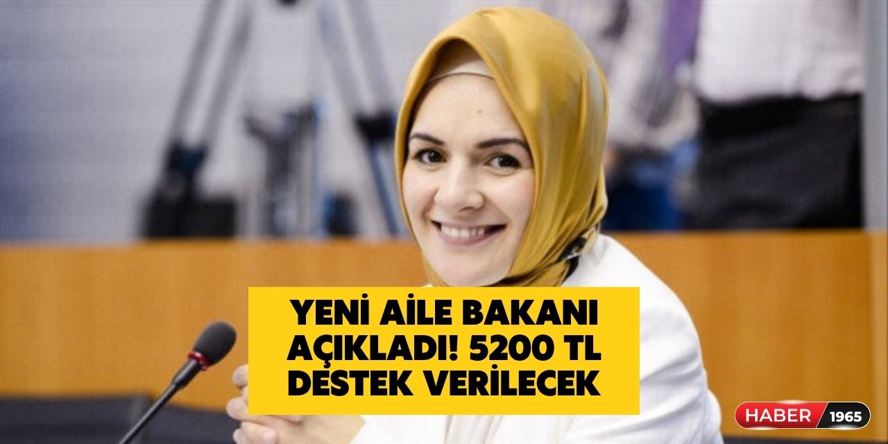 Yeni Aile Bakanı Göktaş açıkladı! Tüm ailelere 5200 TL ödeme açıklandı işte başvuru ekranı