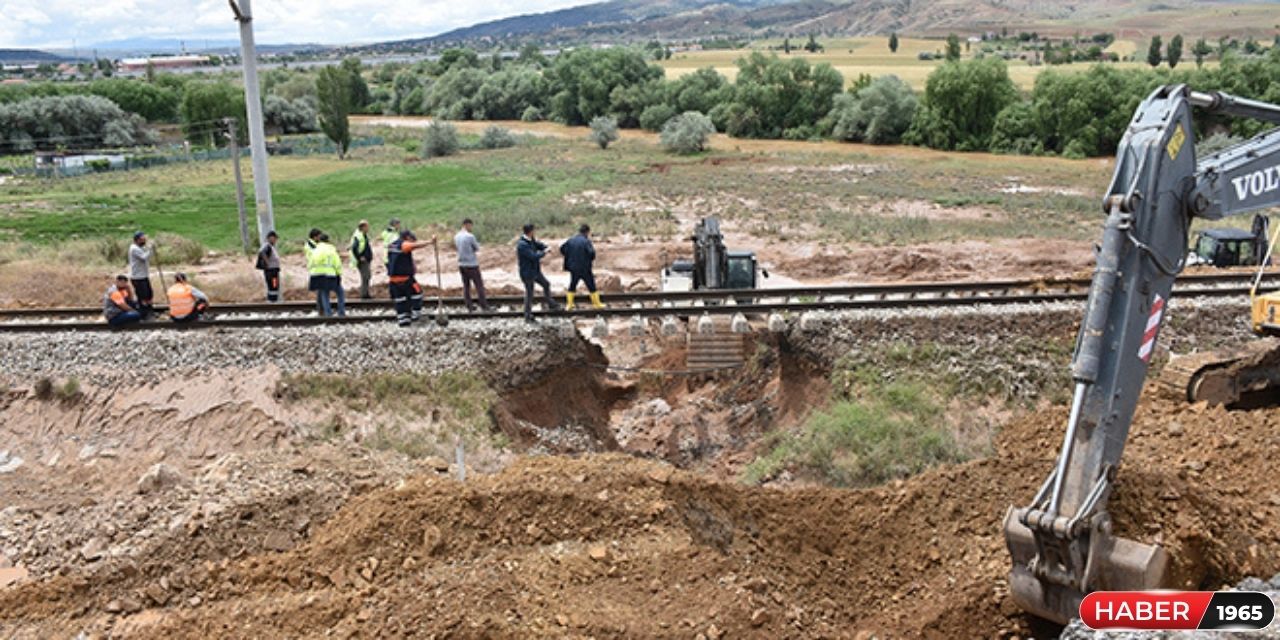 Yeni bir Çorlu faciası mı geliyor? Sel suları nedeniyle Doğu Ekspres hattı çöktü!