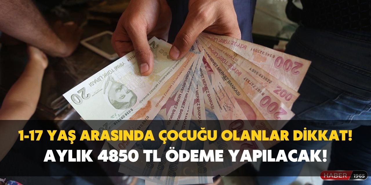 1 ile 17 yaş arasında çocuğu olanlar dikkat! Aylık 4850 TL destek ödemesi PTT hesaplarına yatırılacak