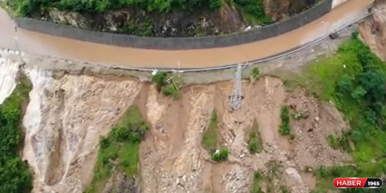 Karadeniz-Akdeniz yolunda yaşanan heyelan nedeniyle yol kullanıma kapatıldı