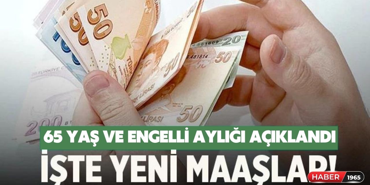 Zamlı 65 yaş aylığı ve engelli aylığı belli oldu