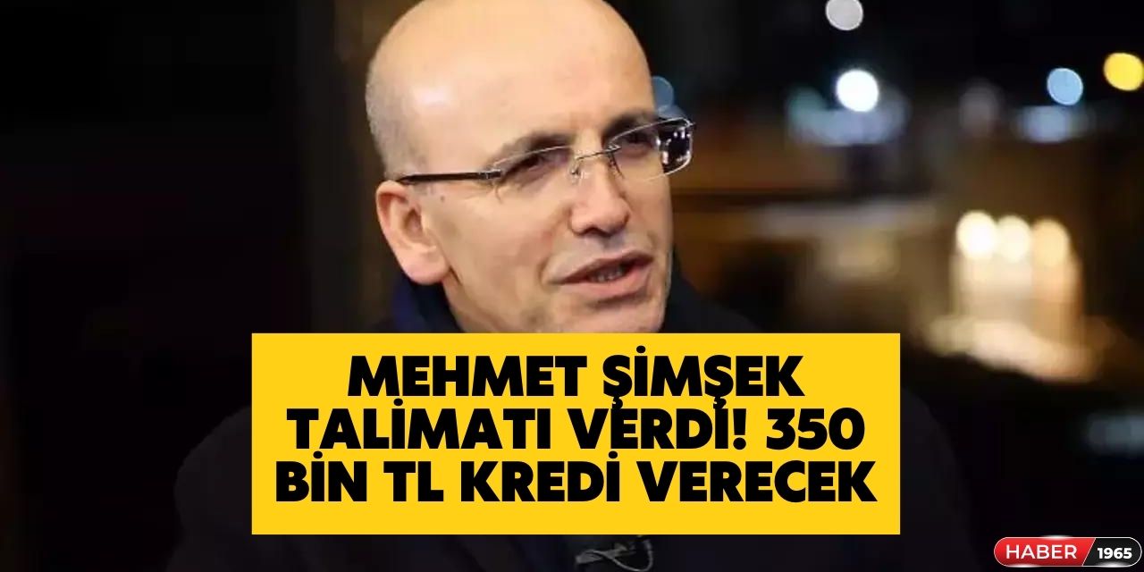 Mehmet Şimşek kredi talimatını açıkladı! 24 ay ödemesiz 60 ay vadeli 350 bin TL kredi verilecek