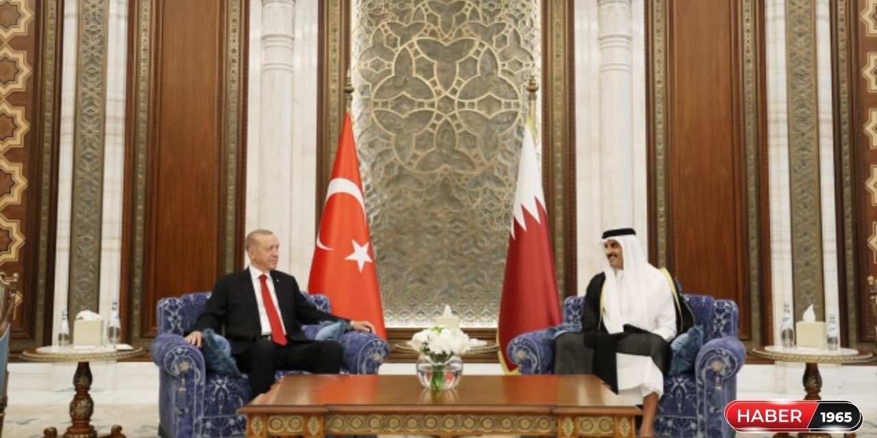 Körfez Turu'nda ikinci durak tamamlandı! Cumhurbaşkanı Erdoğan ve Katar Emiri Al Thani görüştü