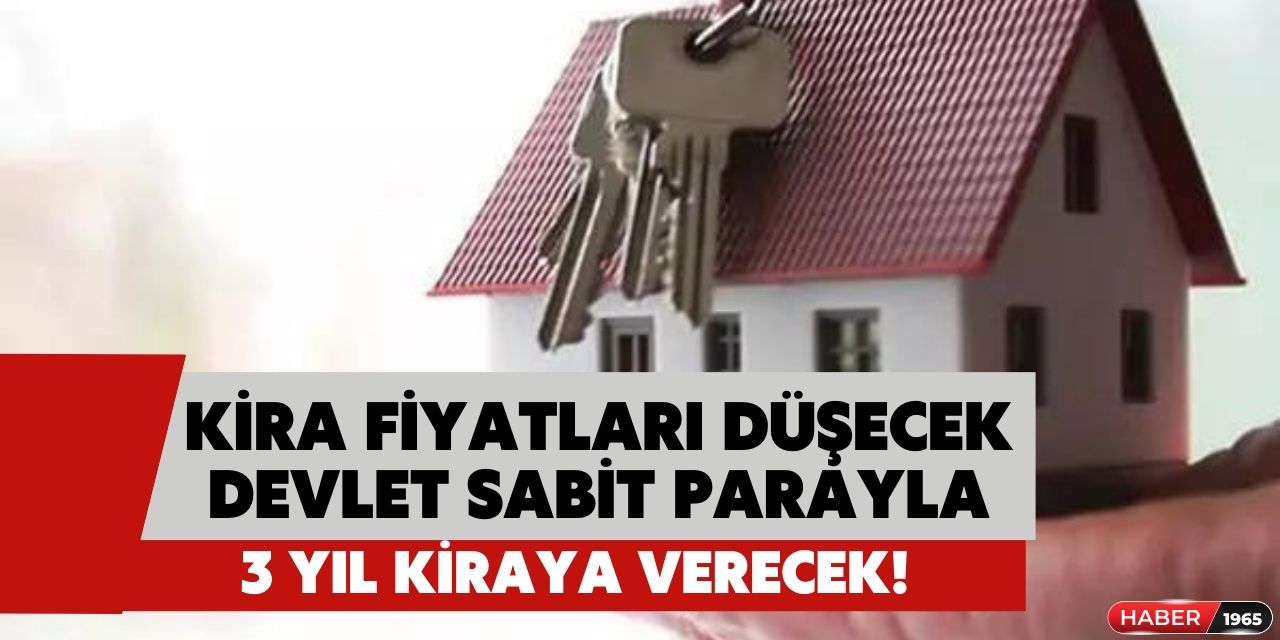 Kira fiyatlarını tepetaklak edecek hamle geldi! Devlet sabit paraya 3 yıllık kiraya verecek