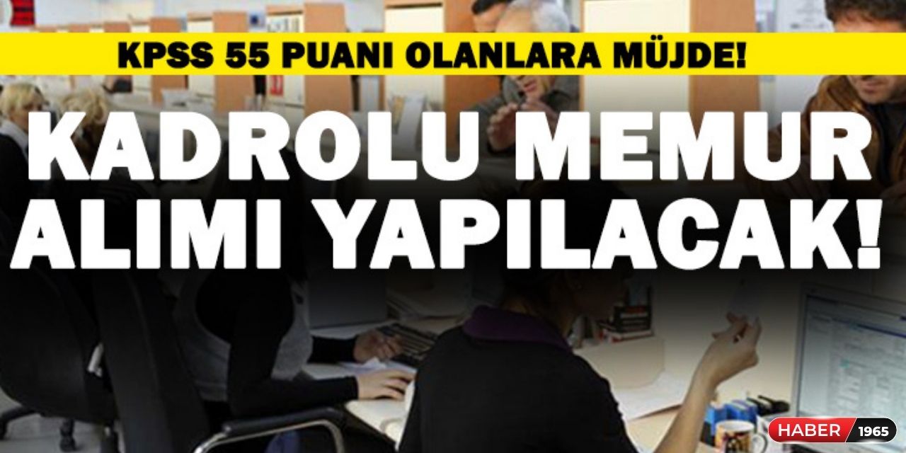 KPSS'den 55 ve üstü puan alanlar kamuya düz memur alımı yapılacak!