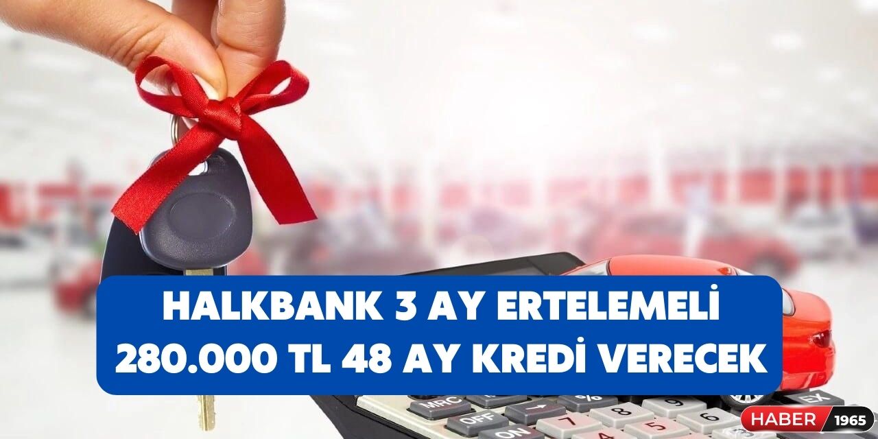 Halkbank 3 Ay Ertelemeli 280.000 TL 48 Ay 2.54 Taşıt Kredisi Şartları ve Geri Ödeme Tutarı