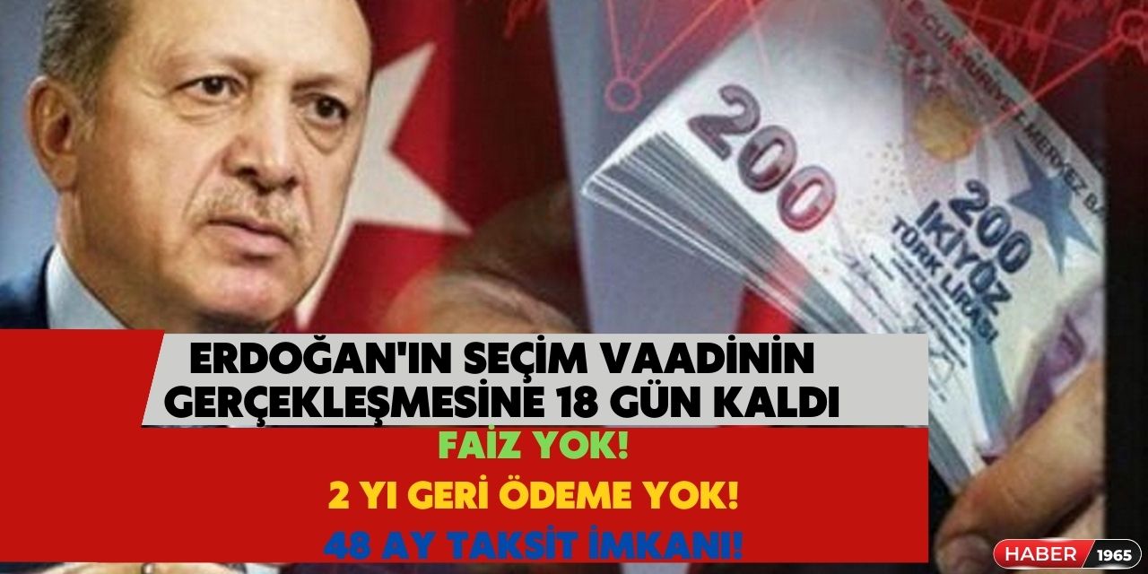 Erdoğan'ın seçim vaadine SON 18 GÜN! 190  bin TL FAİZSİZ kredi başvuruları TC vatandaşları için başladı