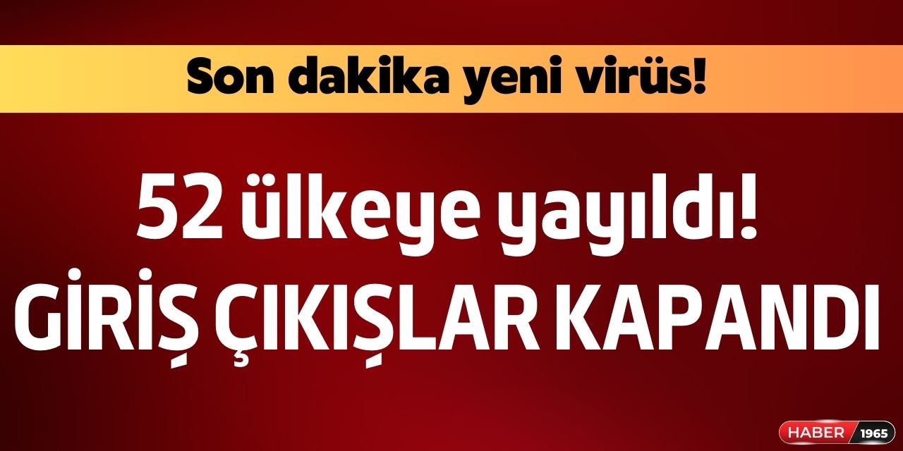 Yeni virüs ortaya çıktı! 52 ülkede görüldü hızla yayılıyor GİRİŞ ÇIKIŞLAR tekrar kapandı