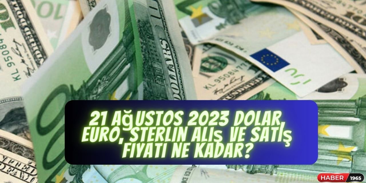 21 Ağustos 2023 dolar, euro, sterlin alış ve satış fiyatı ne kadar?