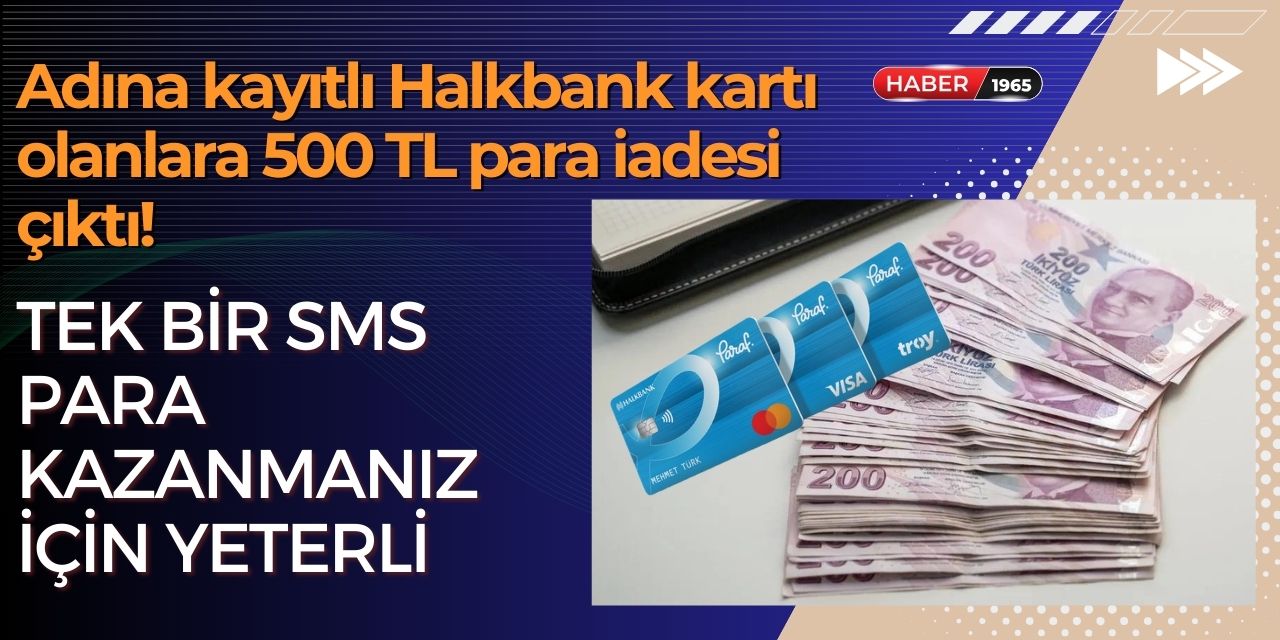 Adına kayıtlı Halkbank kartı olanlara 500 TL para iadesi çıktı! Tek bir SMS para kazanmanız için yeterli
