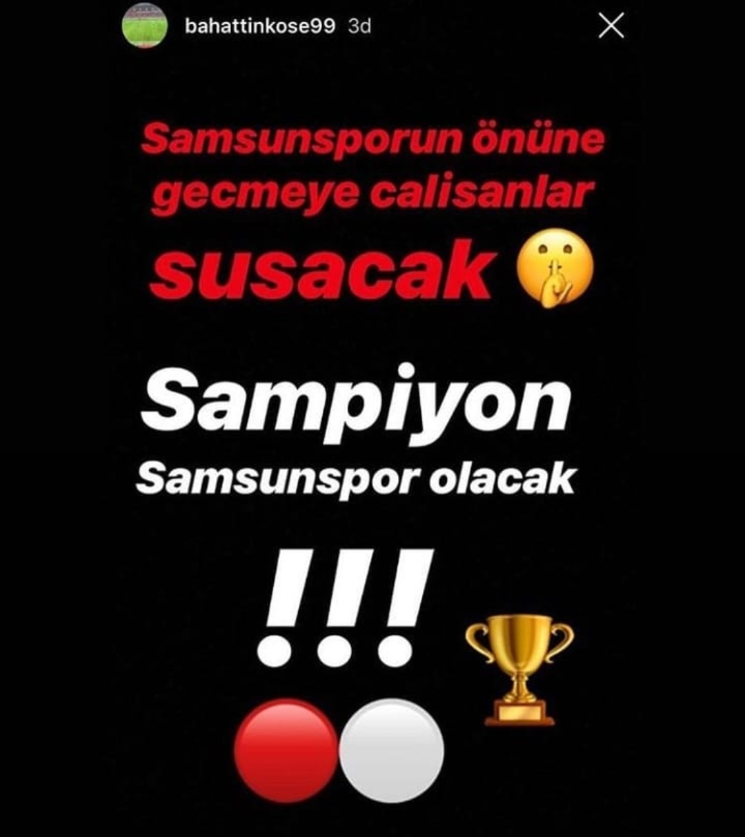 SAMSUNSPOR ÖNÜNE GEÇMEYE ÇALIŞANLAR..