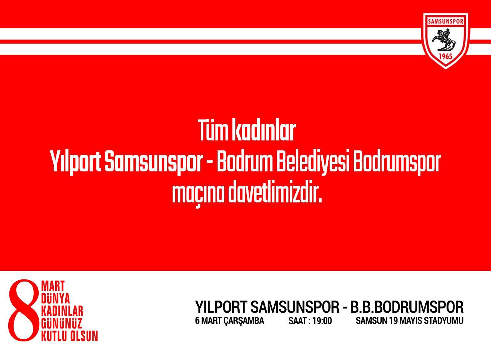 SAMSUNSPOR'DAN BAYAN TARAFTARLARA JEST