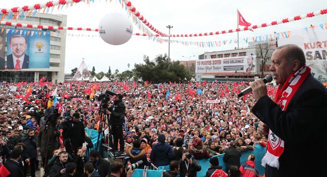 Cumhurbaşkanı Erdoğan'a Samsun'da Sevgi Seli