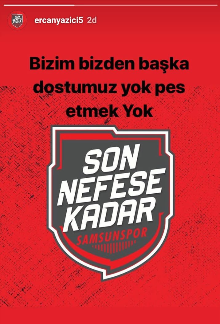 SAMSUNSPORLU FUTBOLCUDAN FLAŞ PAYLAŞIM