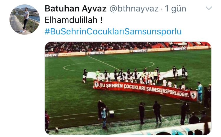 BODRUMSPORLU FUTBOLCUDAN SAMSUNSPOR PAYLAŞIMI