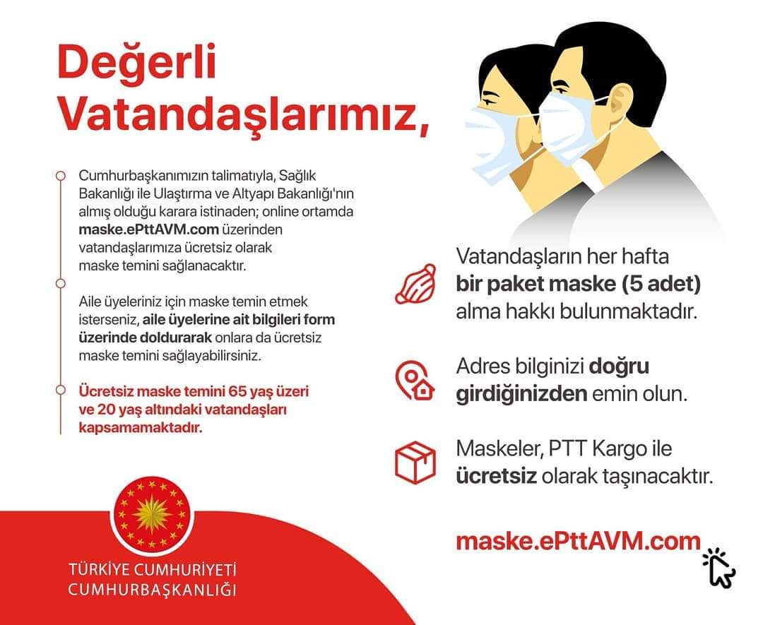 FORMU DOLDURANLARA ÜCRETSİZ MASKE VERİLECEK