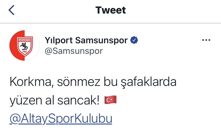 SAMSUNSPORDAN ALTAY’A MÜTHİŞ PAS