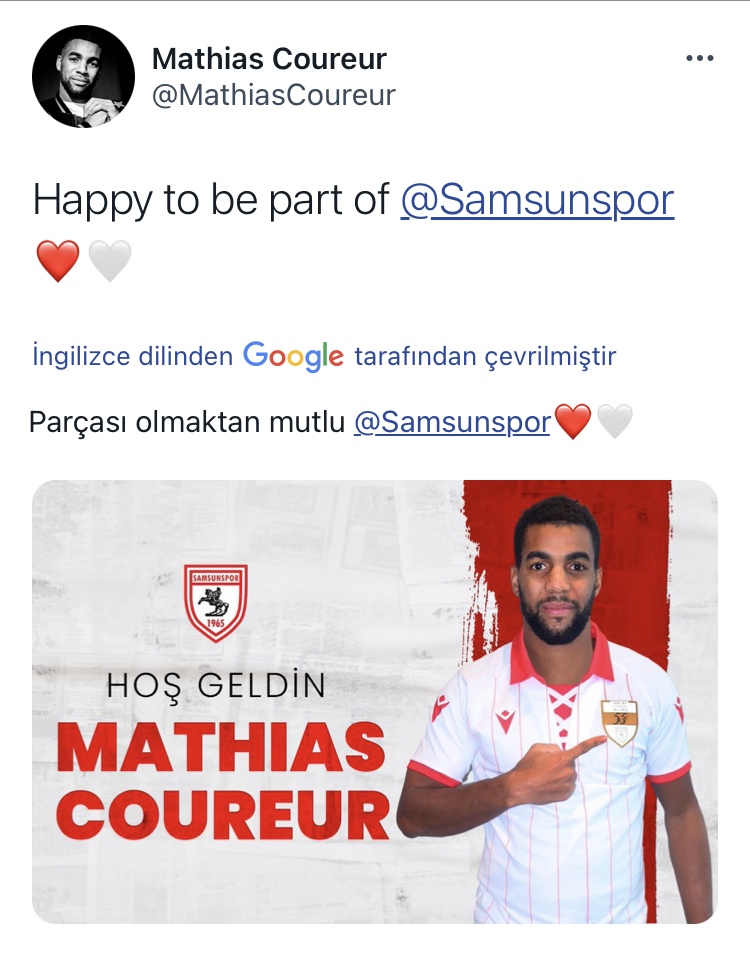 Mathias'dan ilk Samsunspor açıklaması