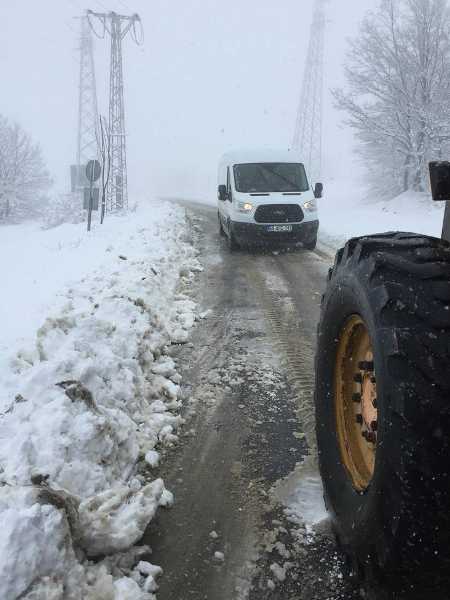 Samsun'da etkili kar yağışı...