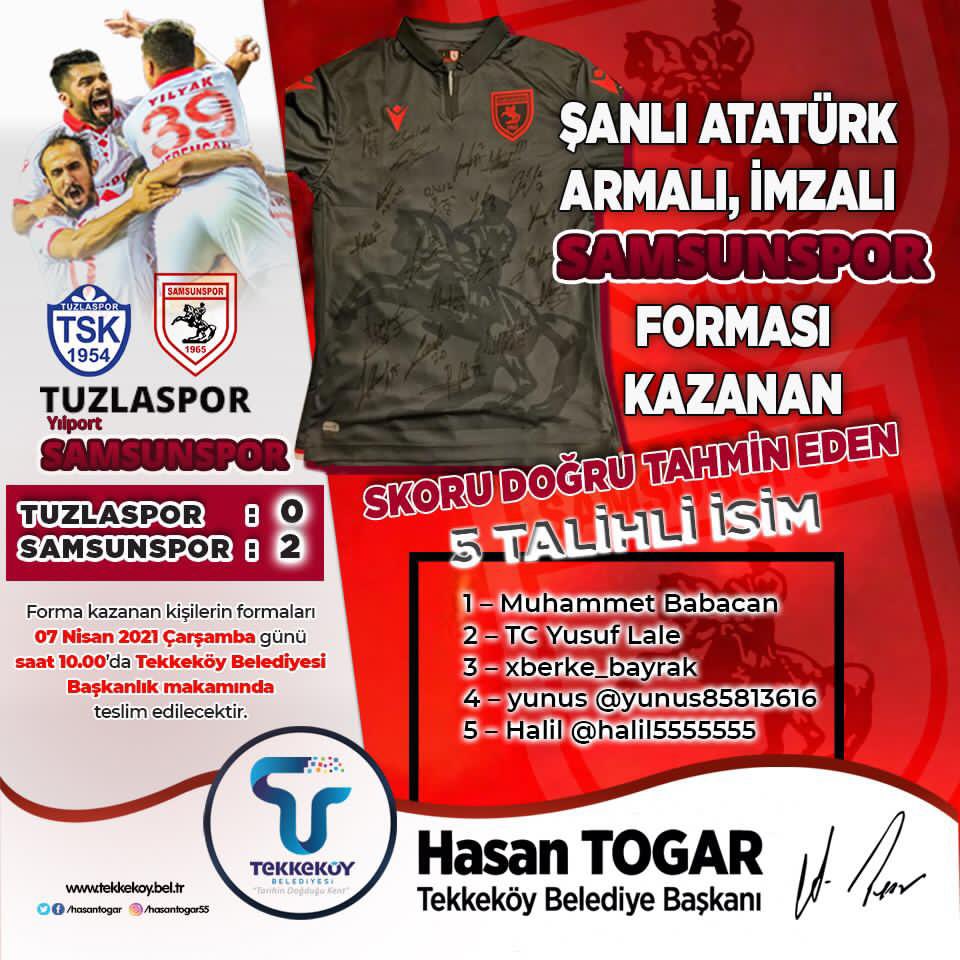 Samsunspor Formasını Kazanan 5 Taraftar Belli Oldu