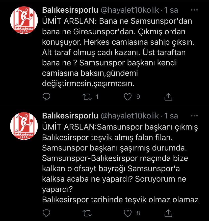 Balıkesirspor Başkanından Flaş Samsunspor Açıklamaları