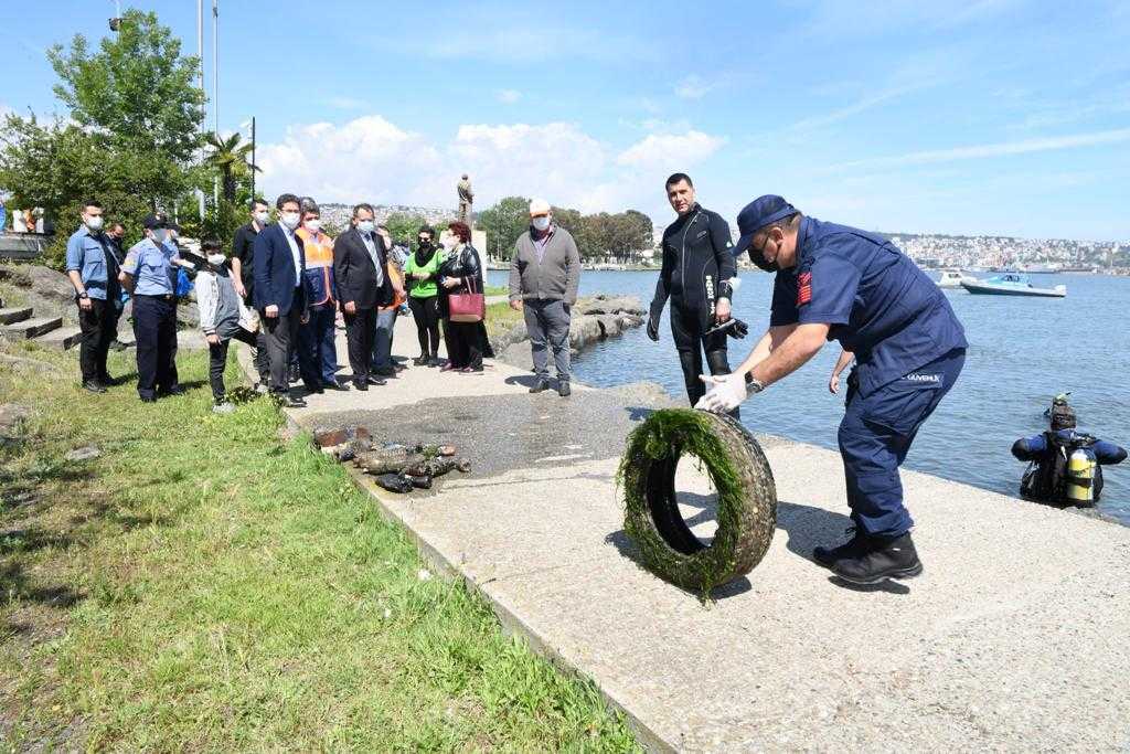 Samsun’da denizden çıkan atıklar şaşırttı