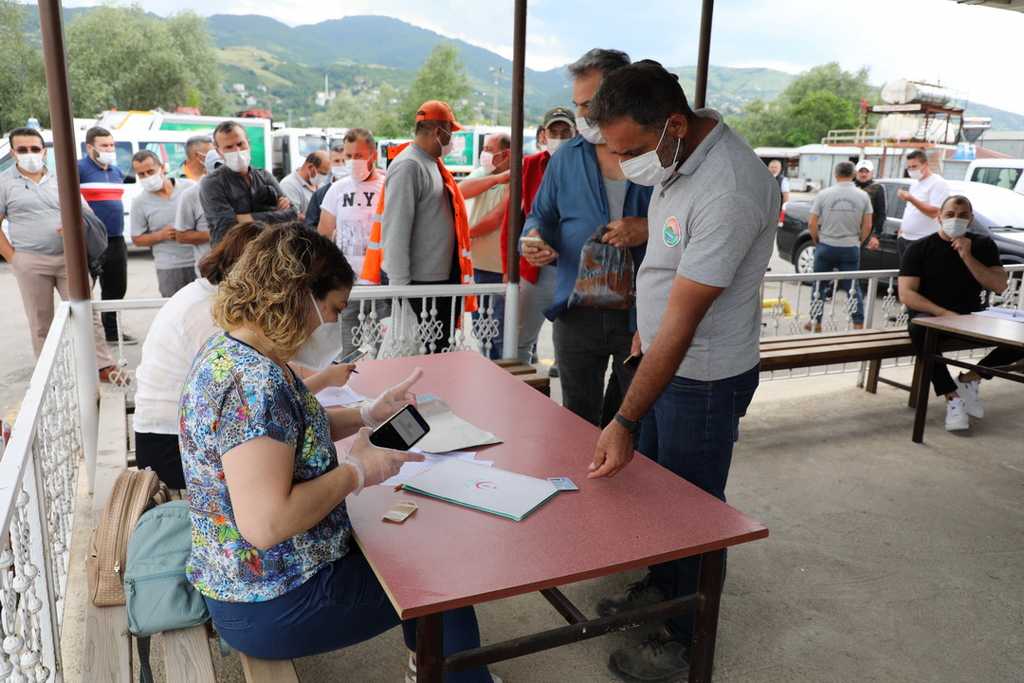 İlkadım belediye personeli aşılandı