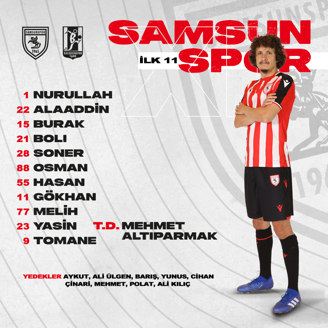 İşte Samsunspor’un İlk 11’i