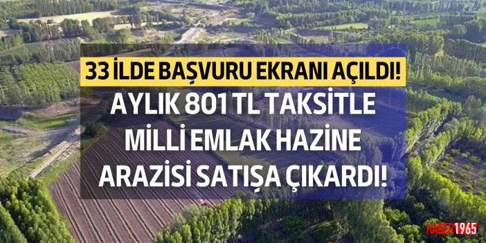 33 ilde başvuru ekranı açıldı! Milli Emlak 801 TL taksitle hazine arazilerini satışa çıkardı